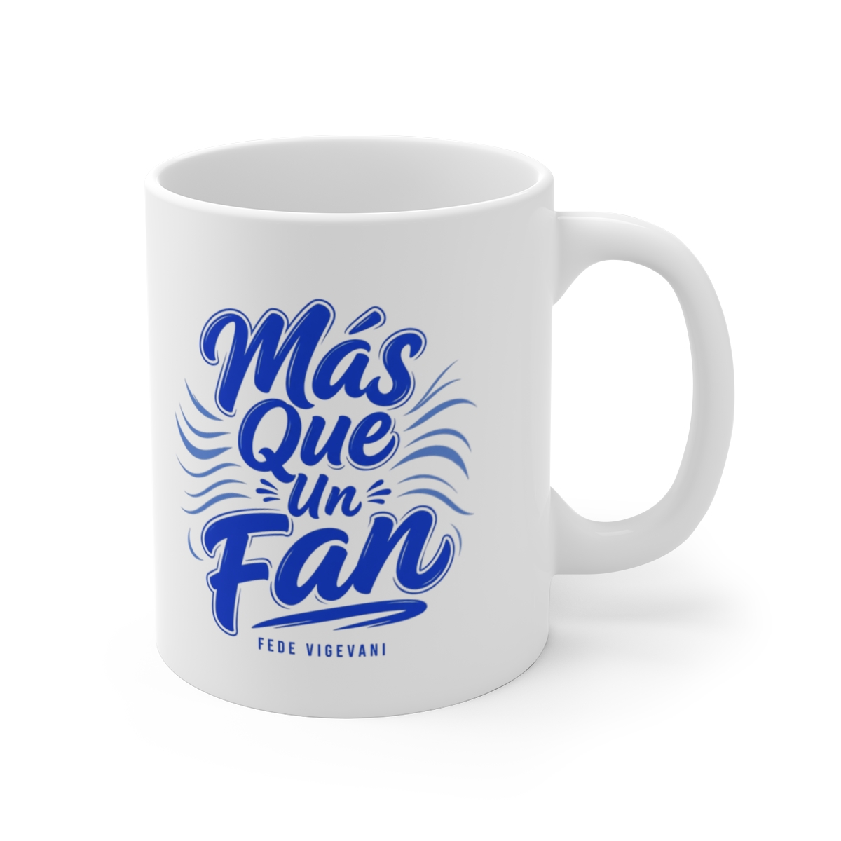 Fede Vigevani "Más Que Un Fan" White Mug