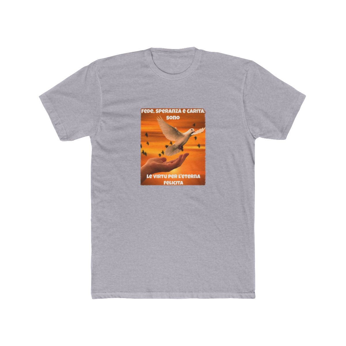 Fede, speranza e carita, sono le virtu per l'eterna felicita T Shirt | Fede Vigevani - alternate angle 5, merchandise