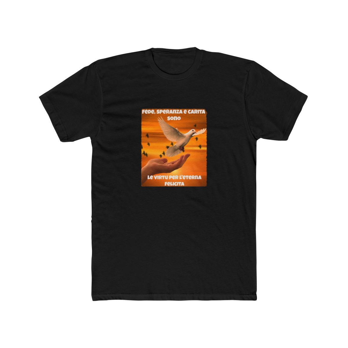 Fede, speranza e carita, sono le virtu per l'eterna felicita T Shirt | Fede Vigevani - alternate angle 4, merchandise