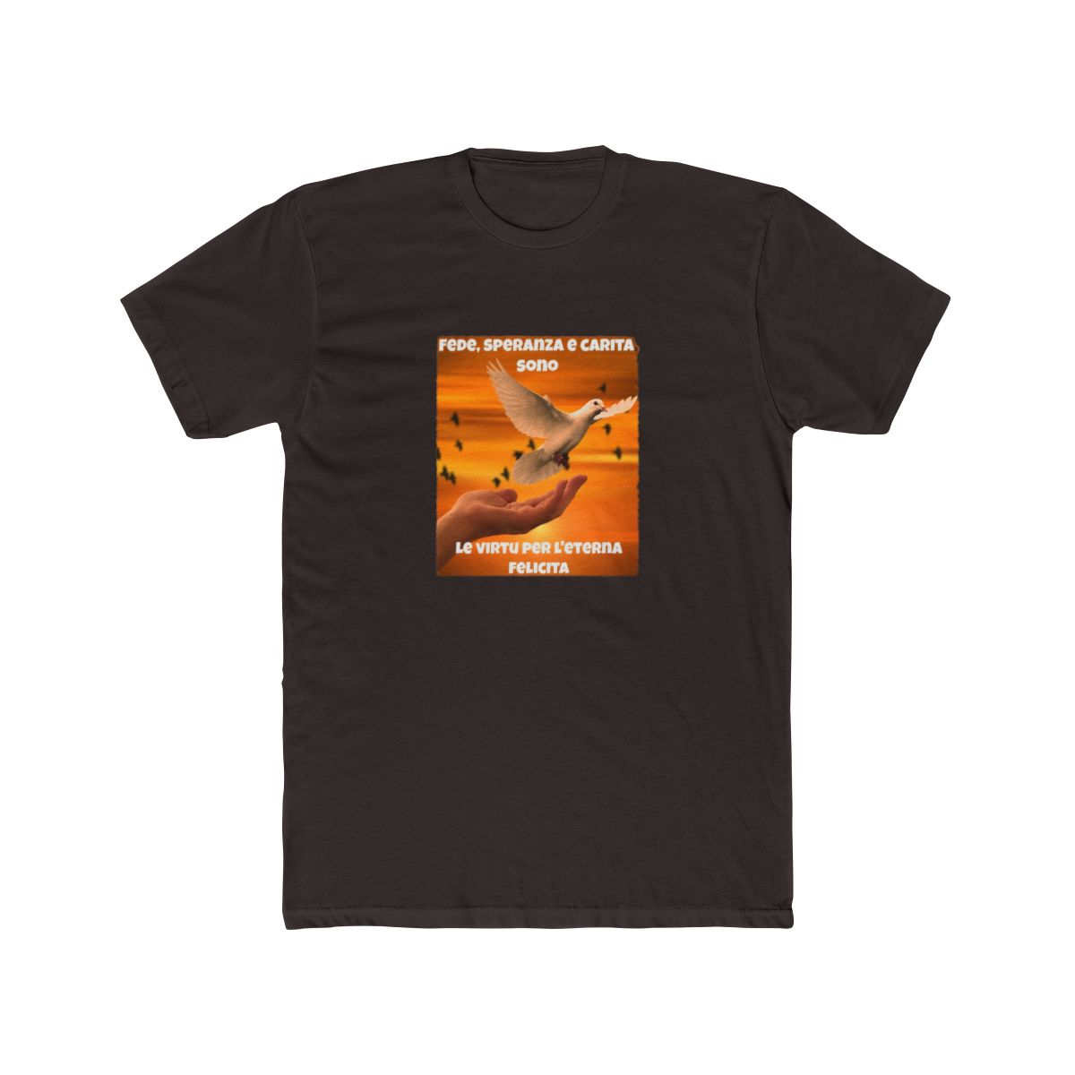 Fede, speranza e carita, sono le virtu per l'eterna felicita T Shirt | Fede Vigevani - alternate angle 3, merchandise