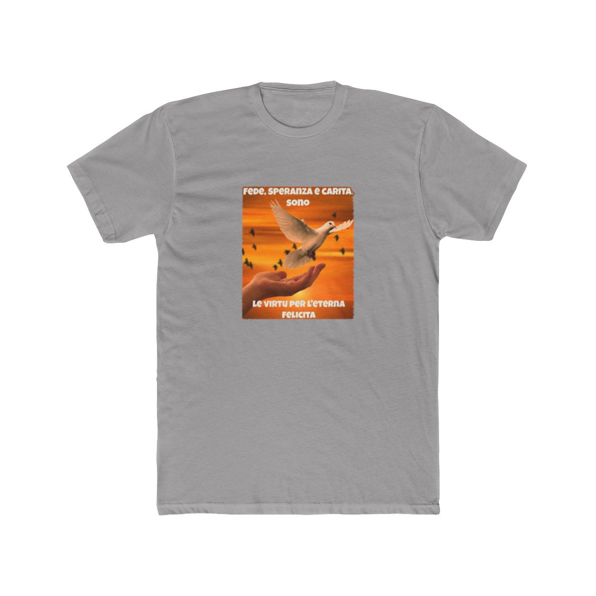 Fede, speranza e carita, sono le virtu per l'eterna felicita T Shirt | Fede Vigevani - alternate angle 2, merchandise