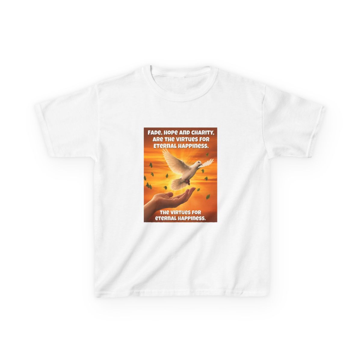 Fede, speranza e carita, sono le virtu per l'eterna felicita Kids T-Shirt | Fede Vigevani